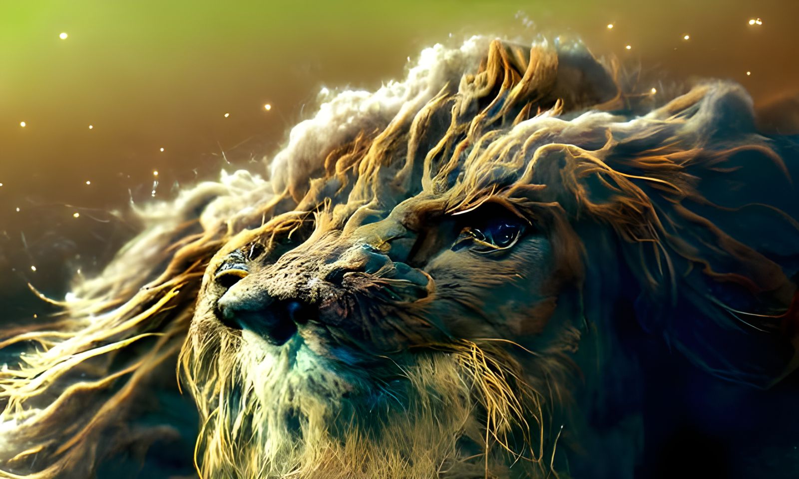 Majestic Lion Landscape Photography in 8k