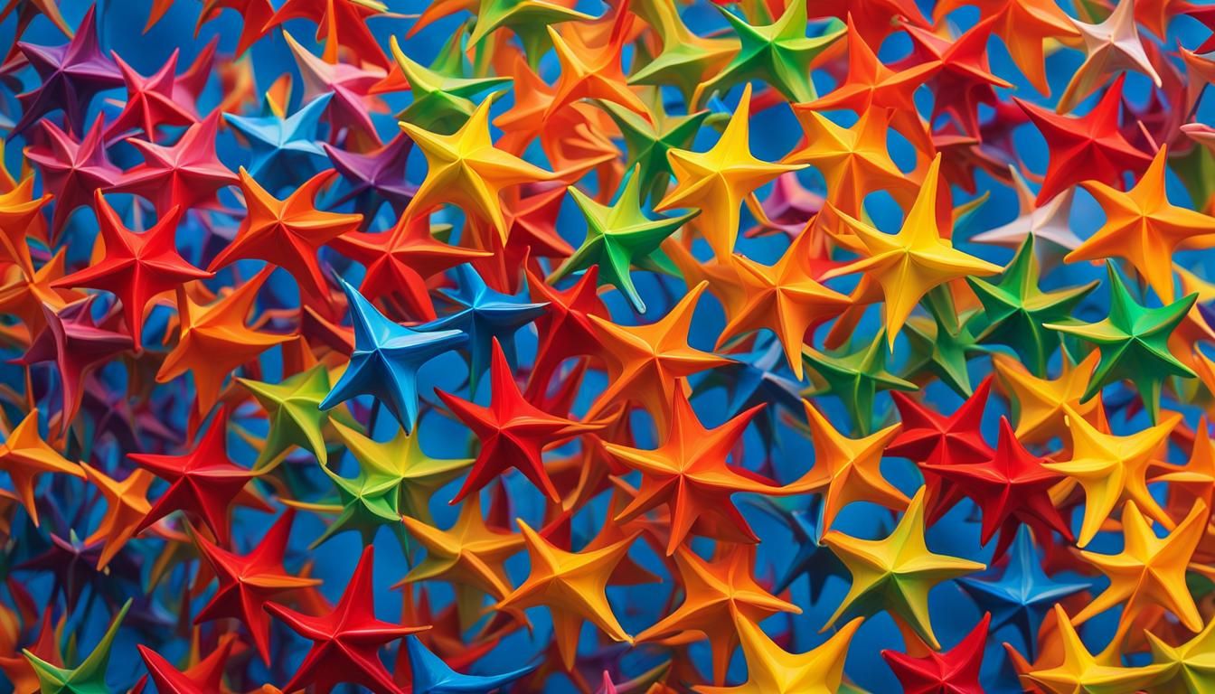 Abstract Stars in Oil Paint Style