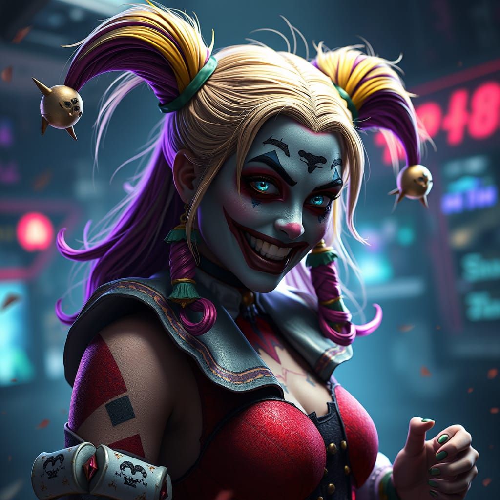 Harley Quinn Inspired Dark Fantasy Concept Art