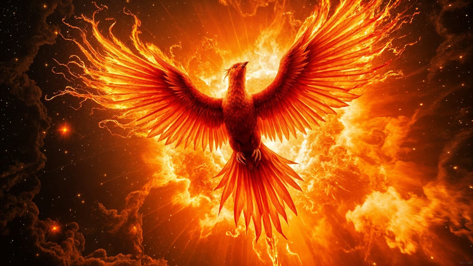 Fiery Phoenix Emerges from Exploding Star