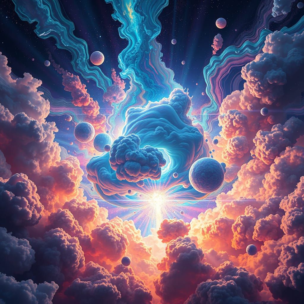 Cosmic Vortex in Ethereal Hues