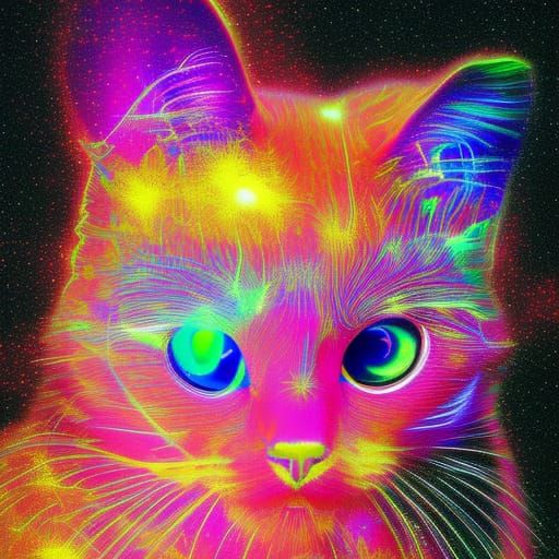 Electrogenesis Cat with Electric Sparkles