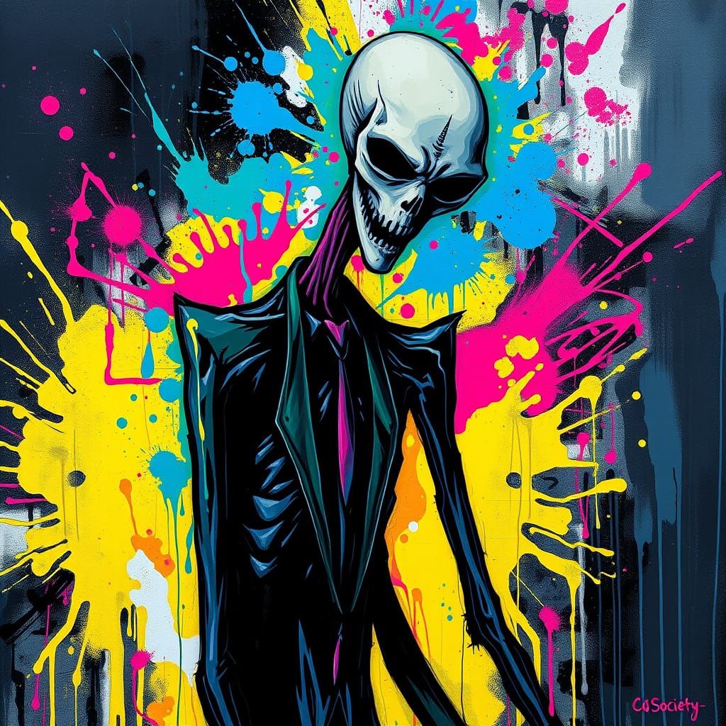 Terrifying Graffiti Art of Slender Man