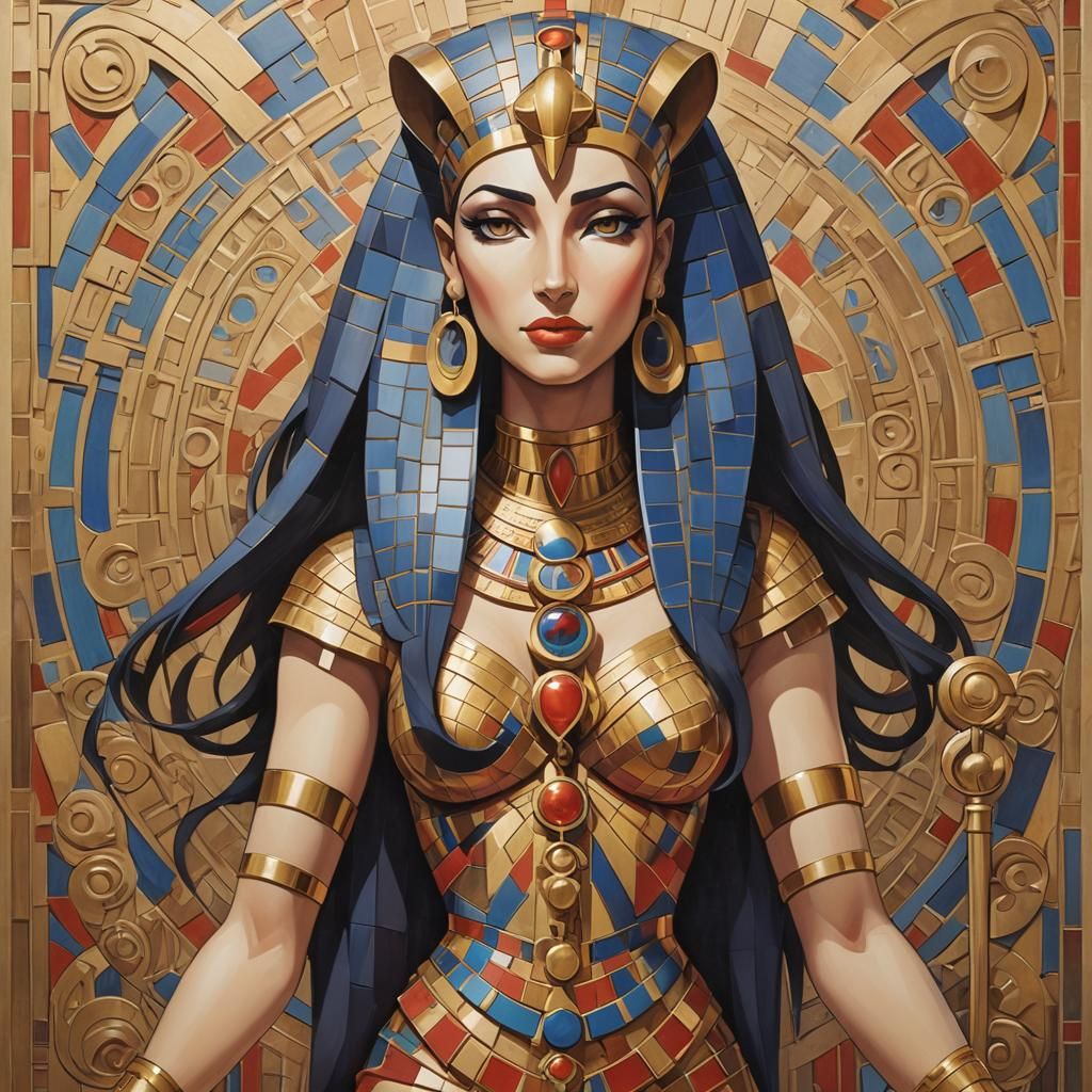 Sekhmet in Anime Art Style