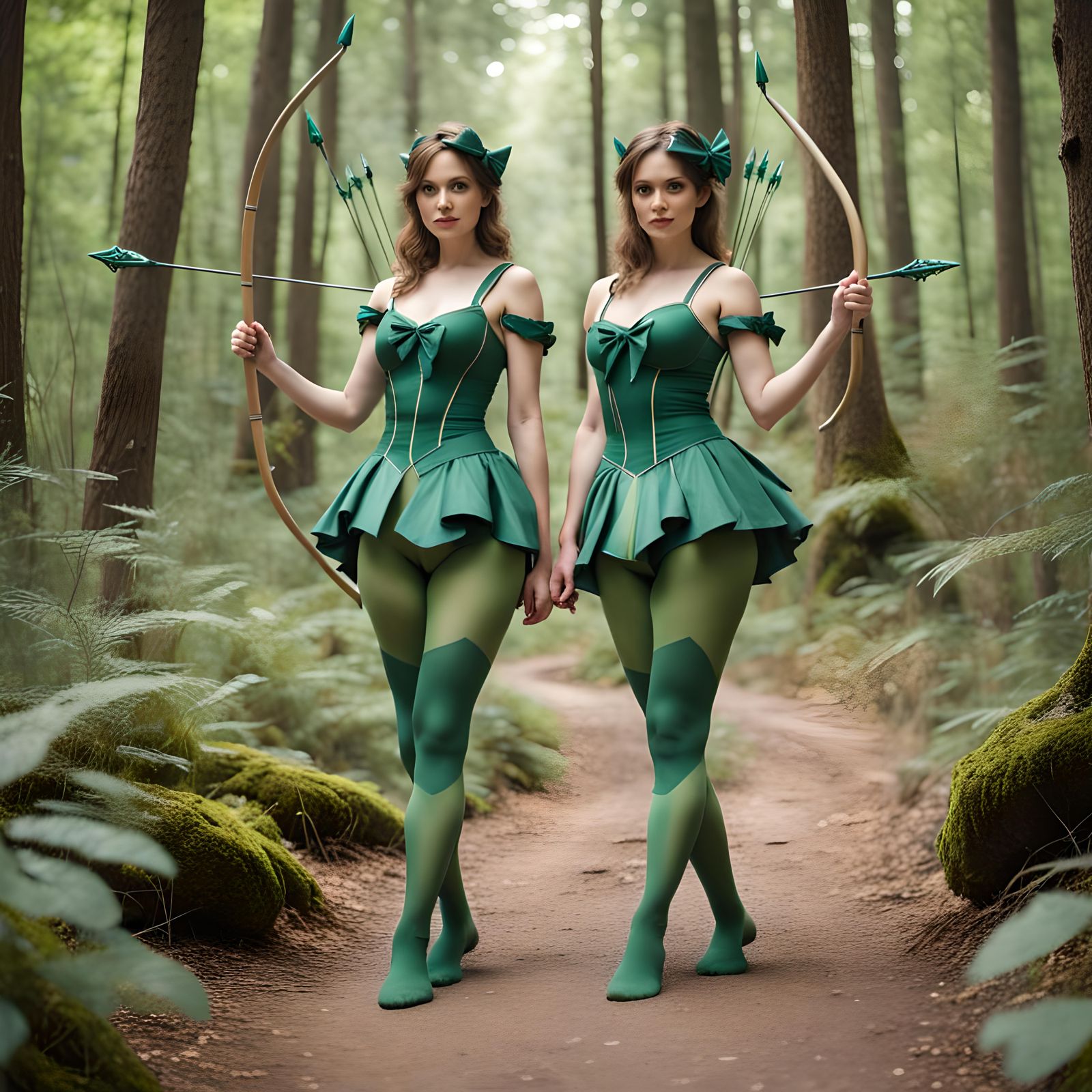 Towering Forest Fairies Guard the Path