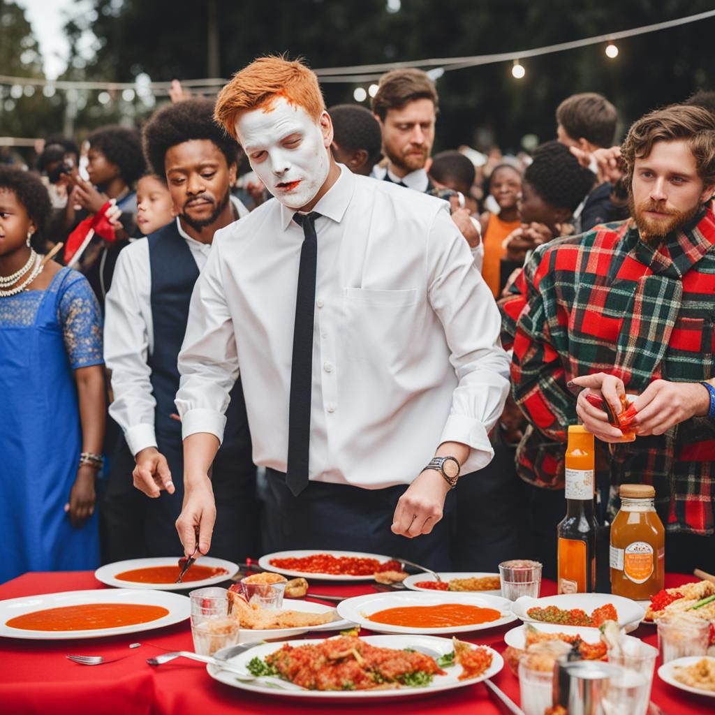 Energetic Party Scene with a White Boy