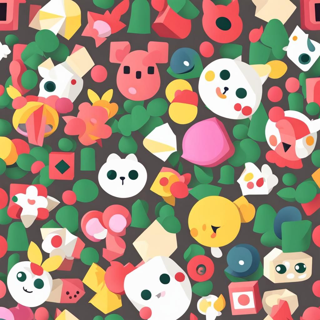 Colorful Lineless Abstract Art Design