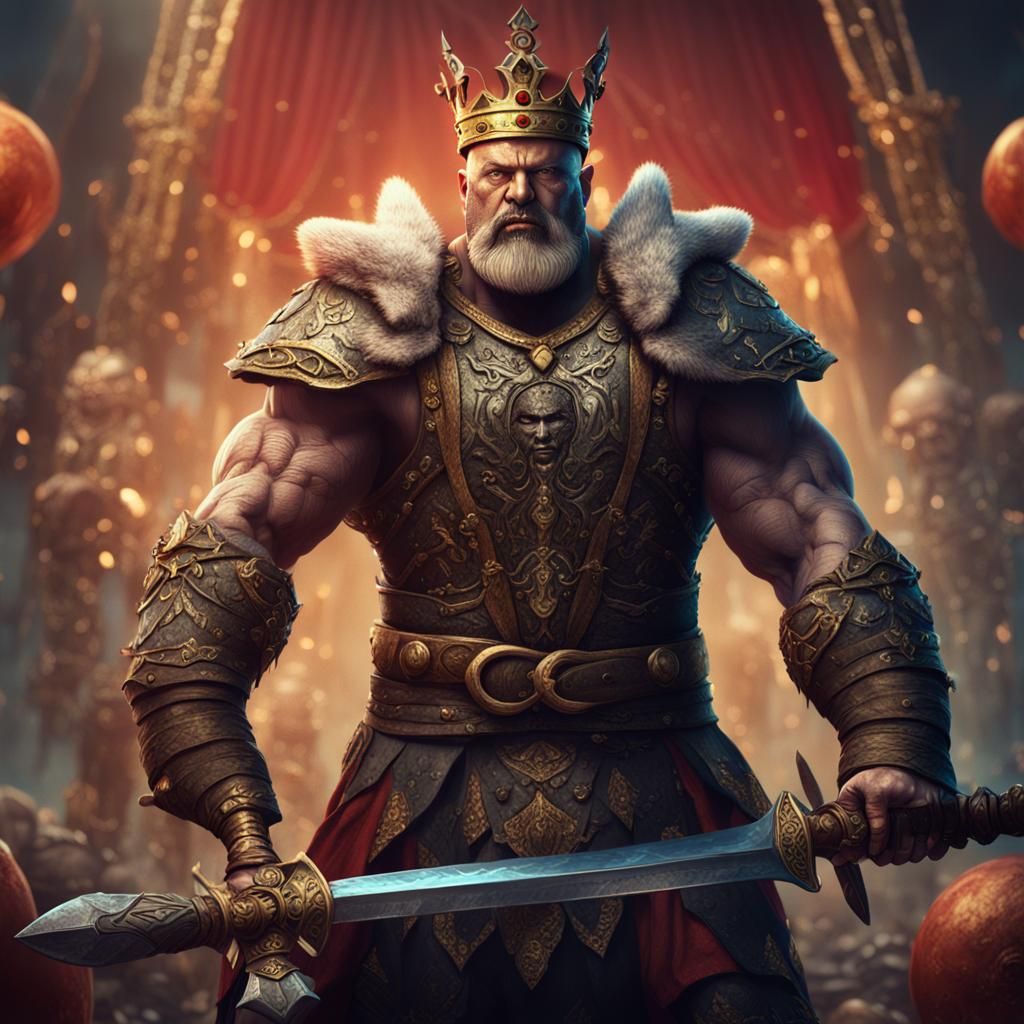 Fantasy Circus Barbarian Strongman with Greatsword