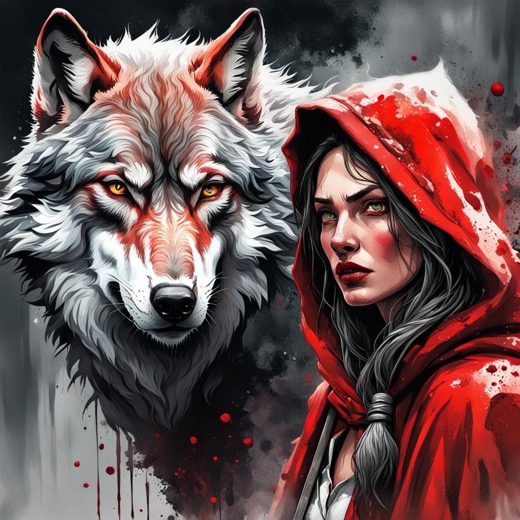 Red Riding Hood and the wolf