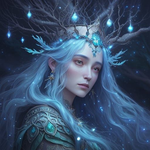 Whimsical Wizard Tree in Ethereal Dreamscapes