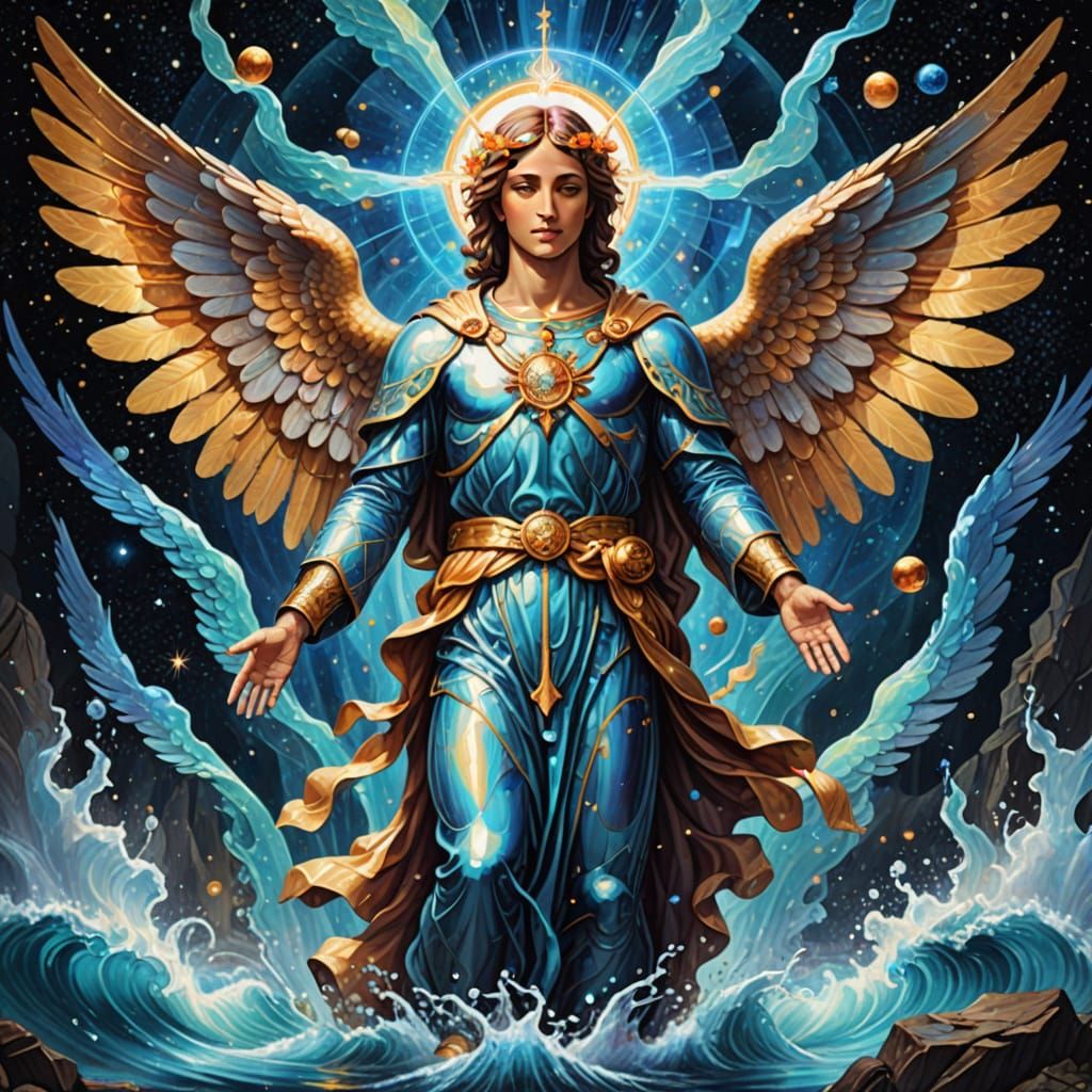 Archangel Gabriel in Cosmic Water Hologram