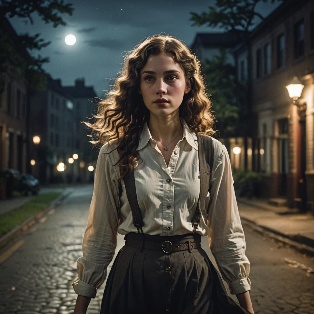 1920s Woman Portrait in Cinematic Style