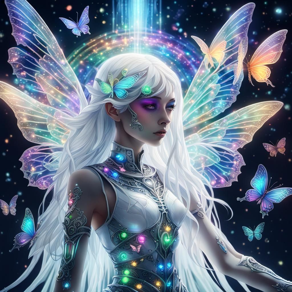 Ethereal Fairy Bones in a Dark Fantasy Mosaic