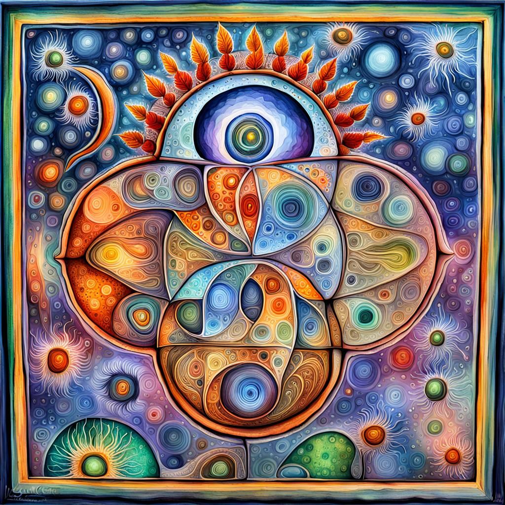 tcircus scene ring, trapeze artists, clowns, trained horses and dogs, feline tamers, Mescaline and DMT art, Hyeronimus B...