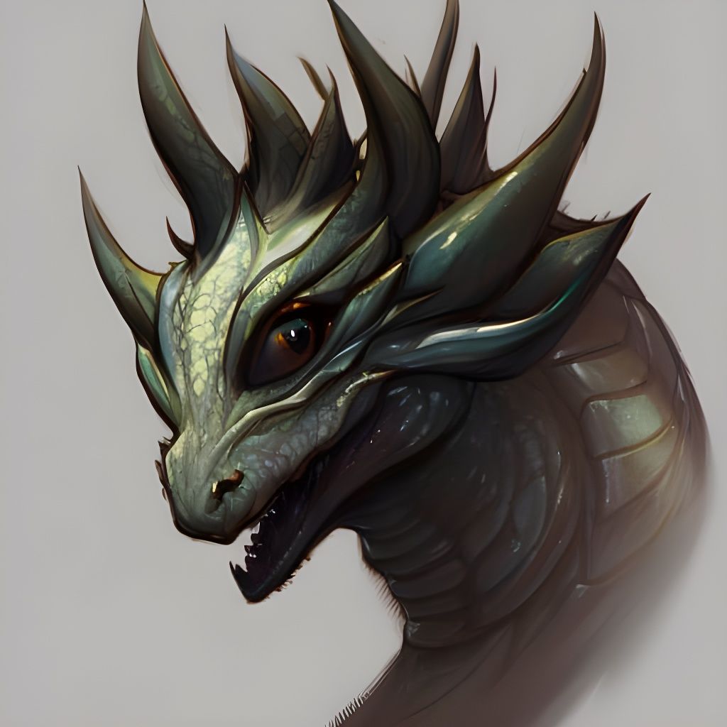 Chibi Dragon Portrait in Hyperdetailed Digital Art