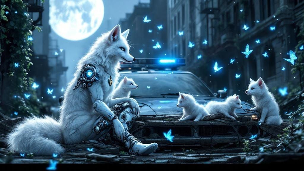 Were-Snow fox and kits