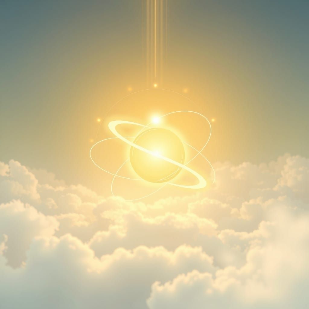 Ethereal Orb Radiates Compassion and Honesty in a Serene, Go...