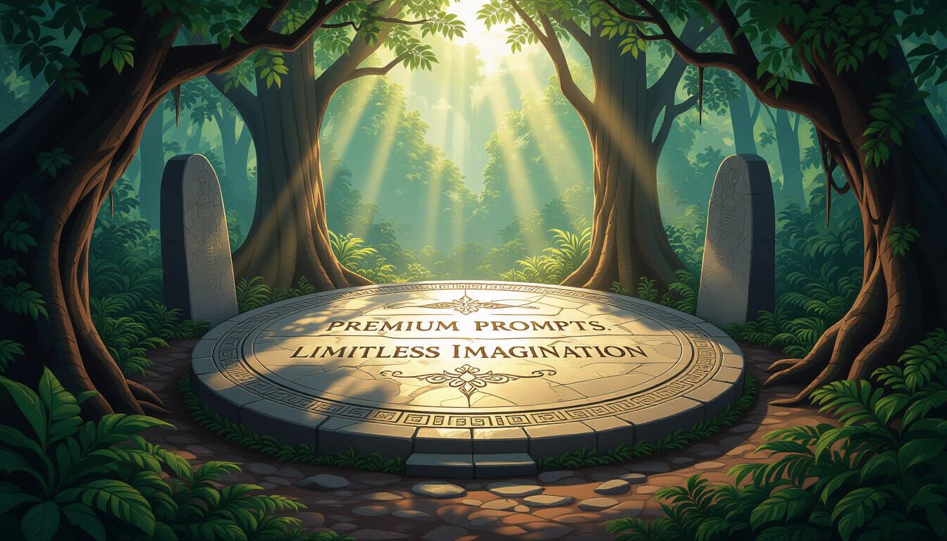 Jungle Stone Circle with Engraved Center