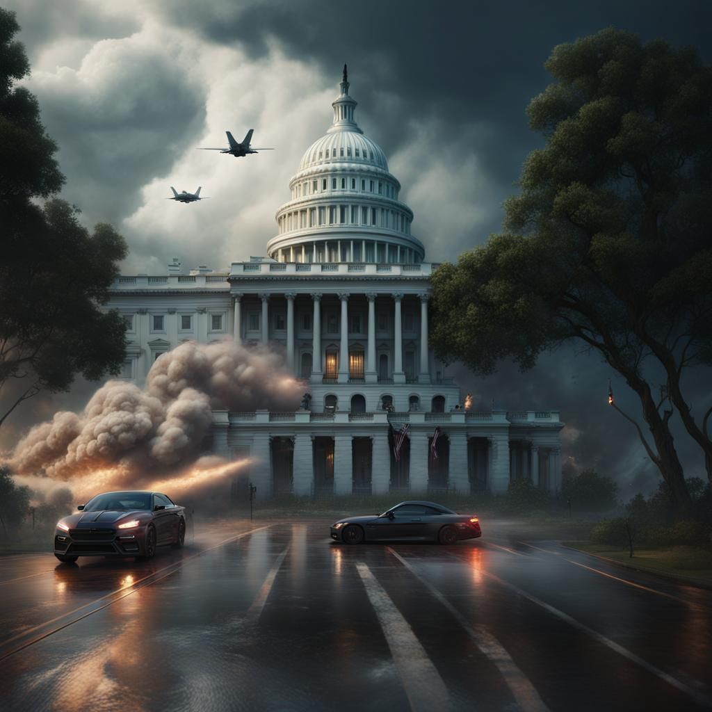 Fighter Jets Bomb White House During Hurricane