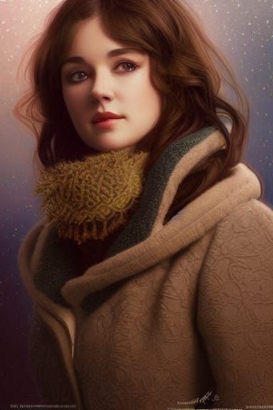 Lorelei Gilmore Portrait in Art Nouveau Style