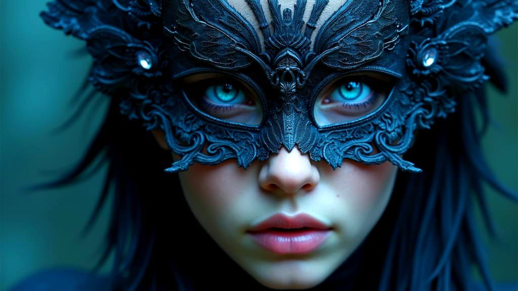 Enchanted Fantasy Beauty with Butterfly Mask