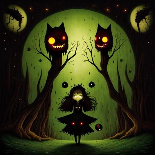 Chibi Despair and Gloom, Vibrant and Colorful