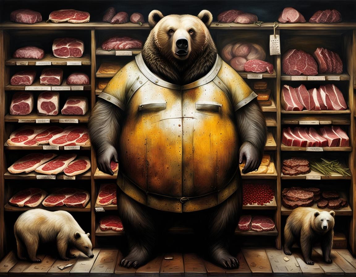 Demonic Bear Butcher in Volcanic Meat Market