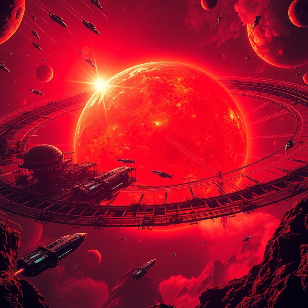 Dyson Sphere Construction Around a Red Giant Star