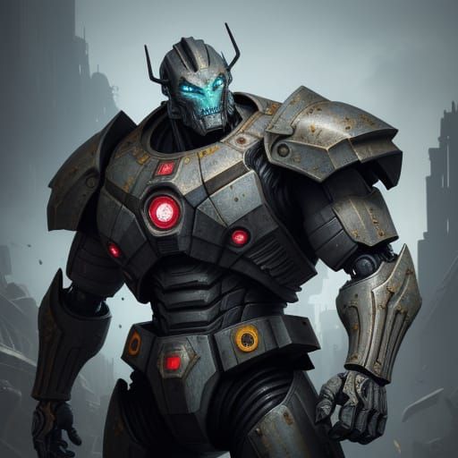 Cybernetic Colossus Stands Tall in Biomechanical Splendor