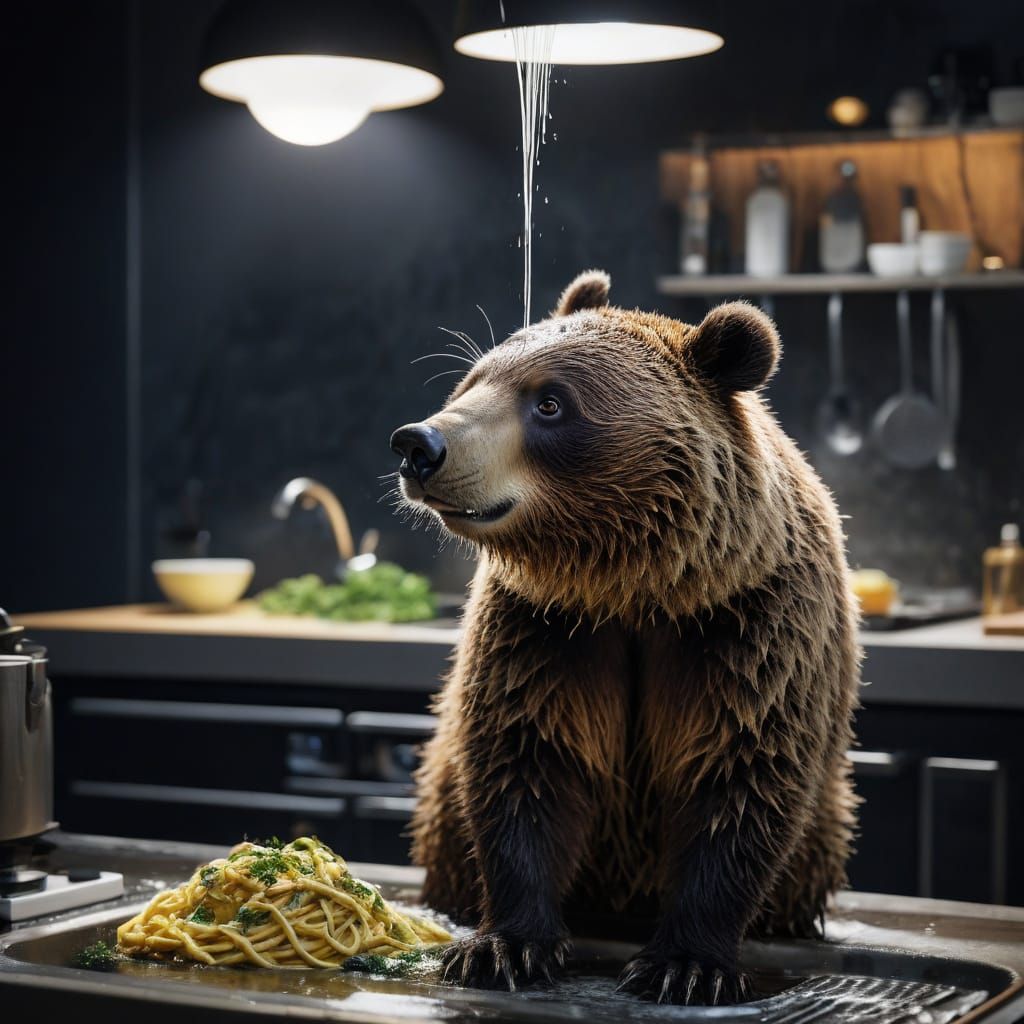 Raccoon Hosts Late Night Cooking Show
