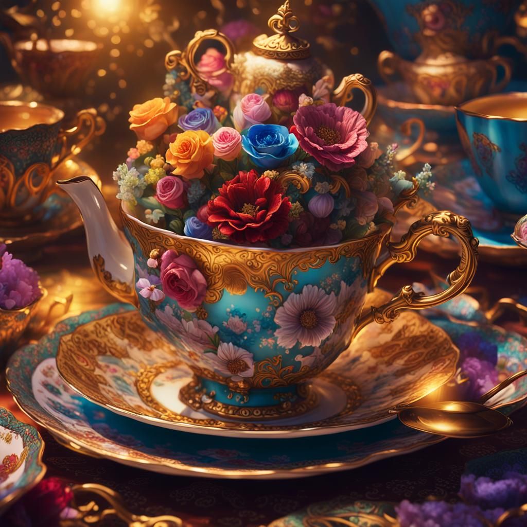 Mad Hatter's Tea Party in a Teacup
