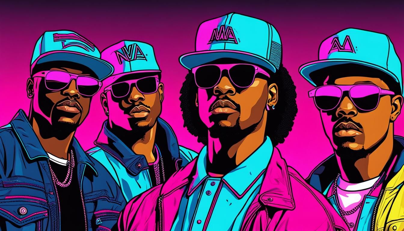 NWA Reimagined as 80s Synthwave Boy Band