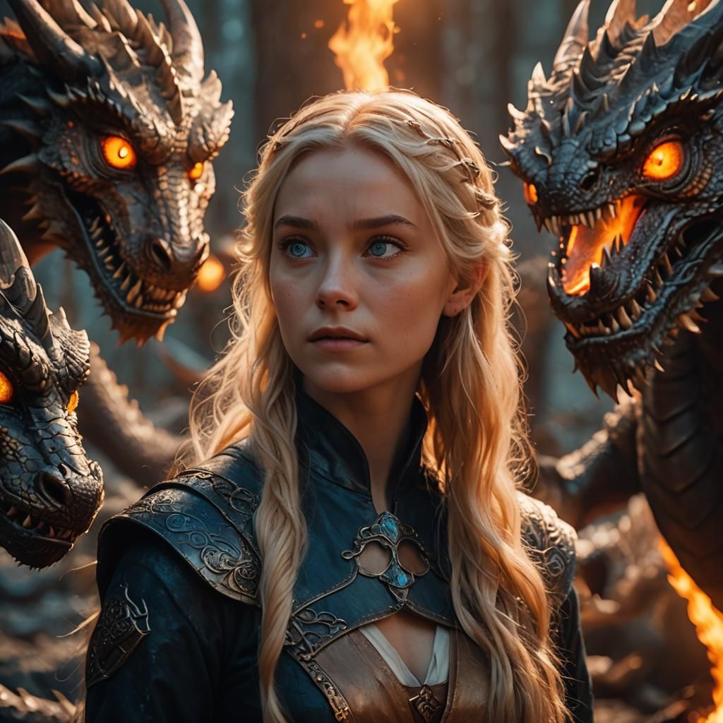 Girl with Dragons: Cinematic Film Still