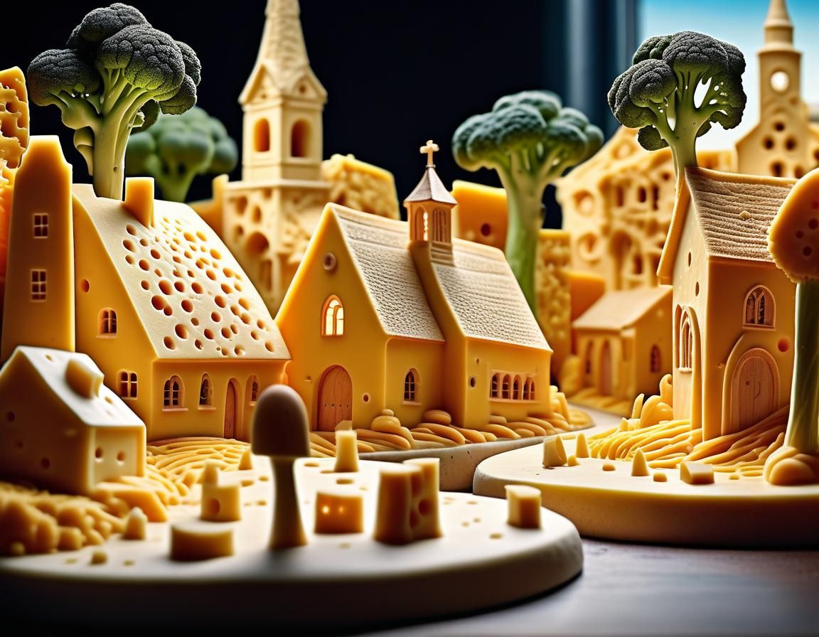 Broccoli trees in Cheese Town