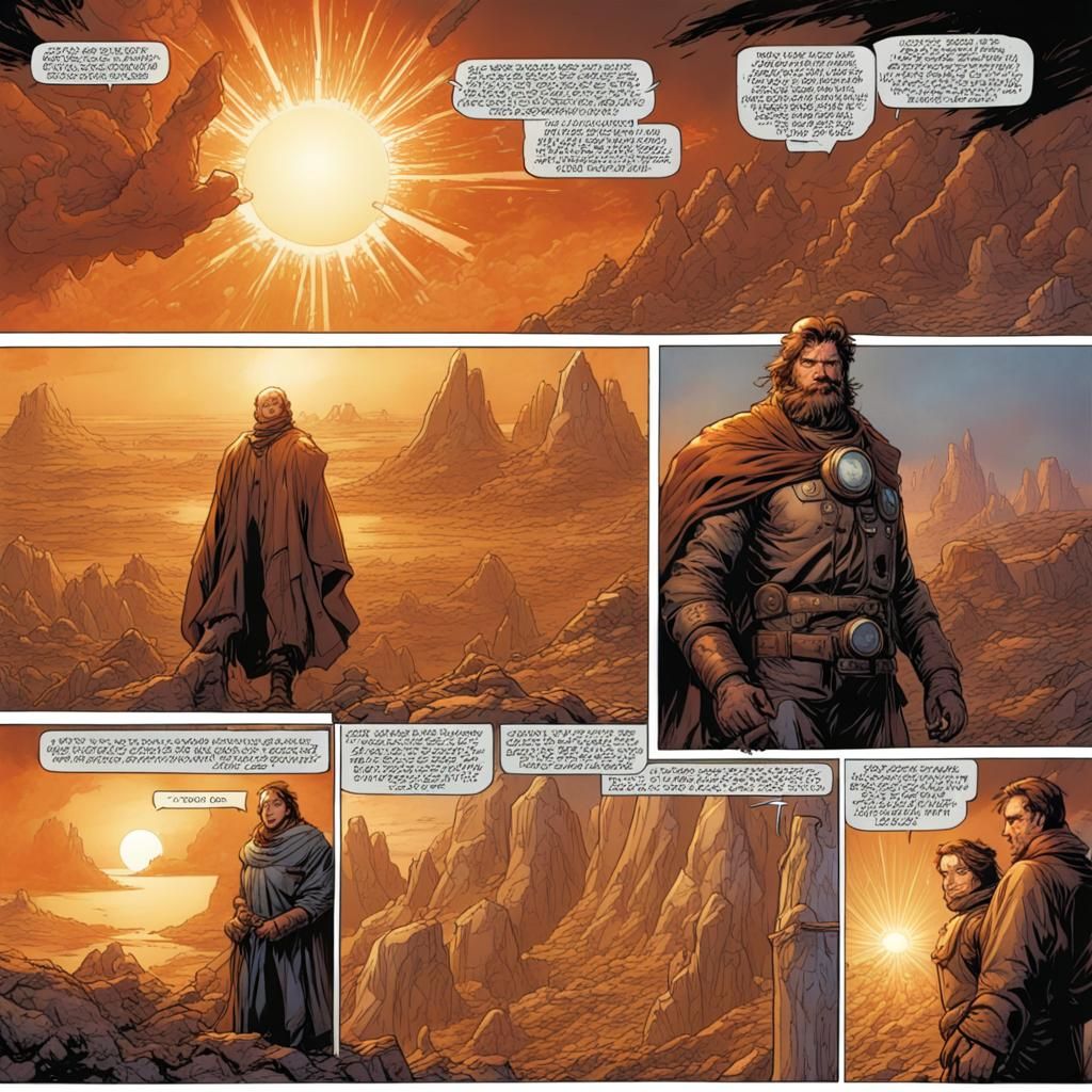 Radiant Comic Art: Sunlight Bursting Forth