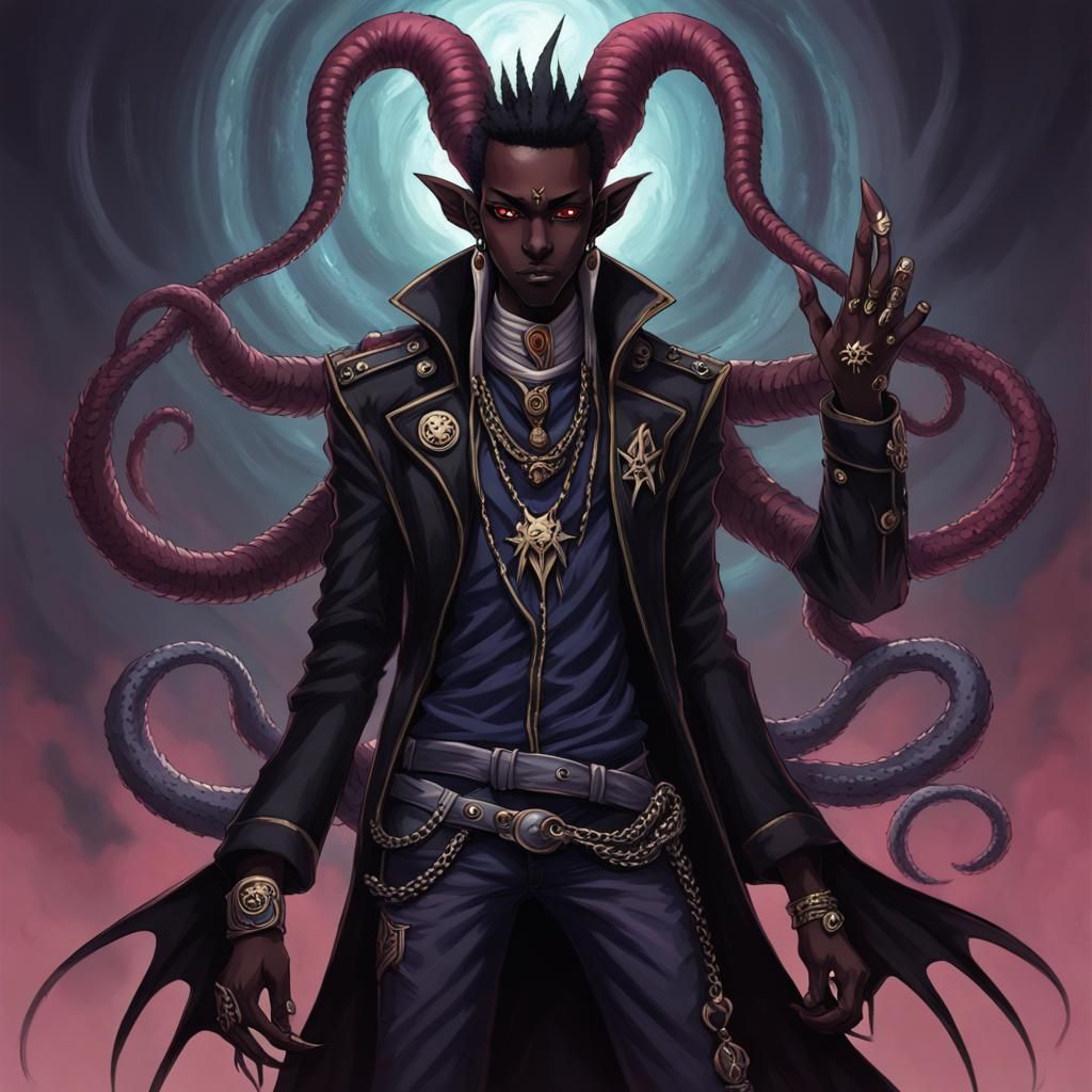 Anime Punk Goth Character Inspired by Chaos