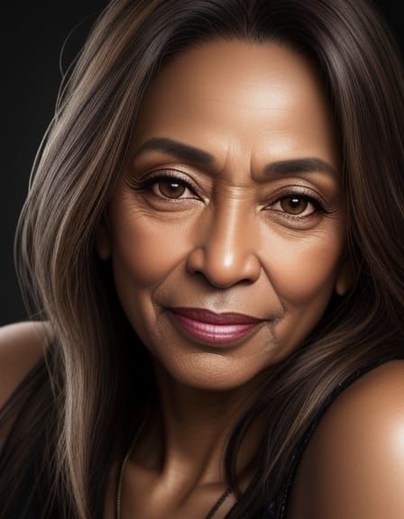 Glamorous 60-Year-Old Rock Star Portrait