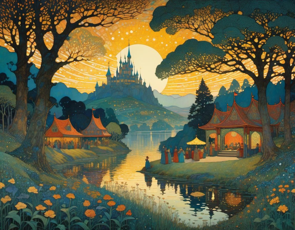 Fairytale Summer Festival in Soft Light