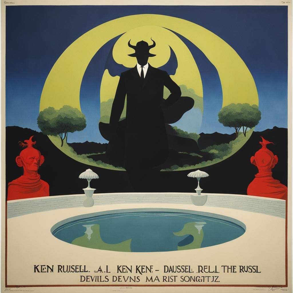 Surreal Movie Poster in Magritte Style