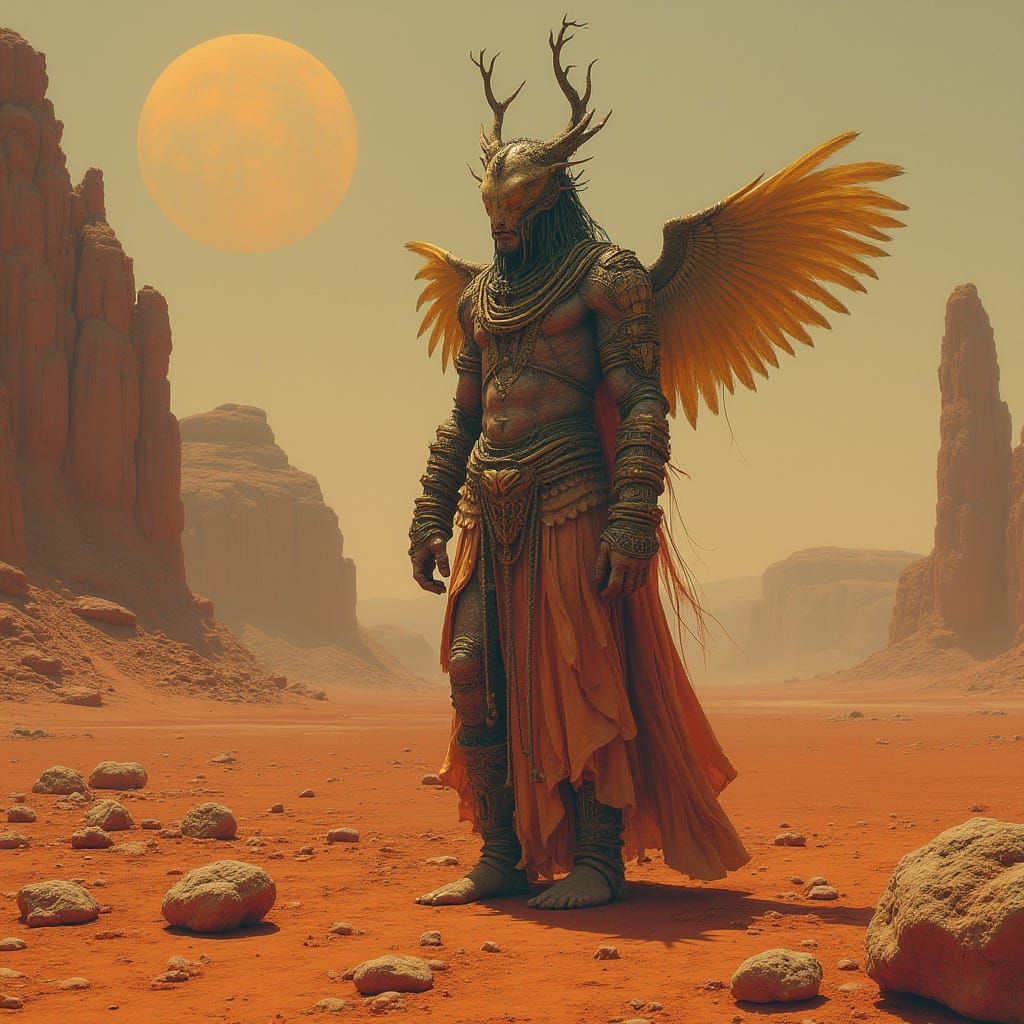 Anunnaki on Mars in Futuristic Style