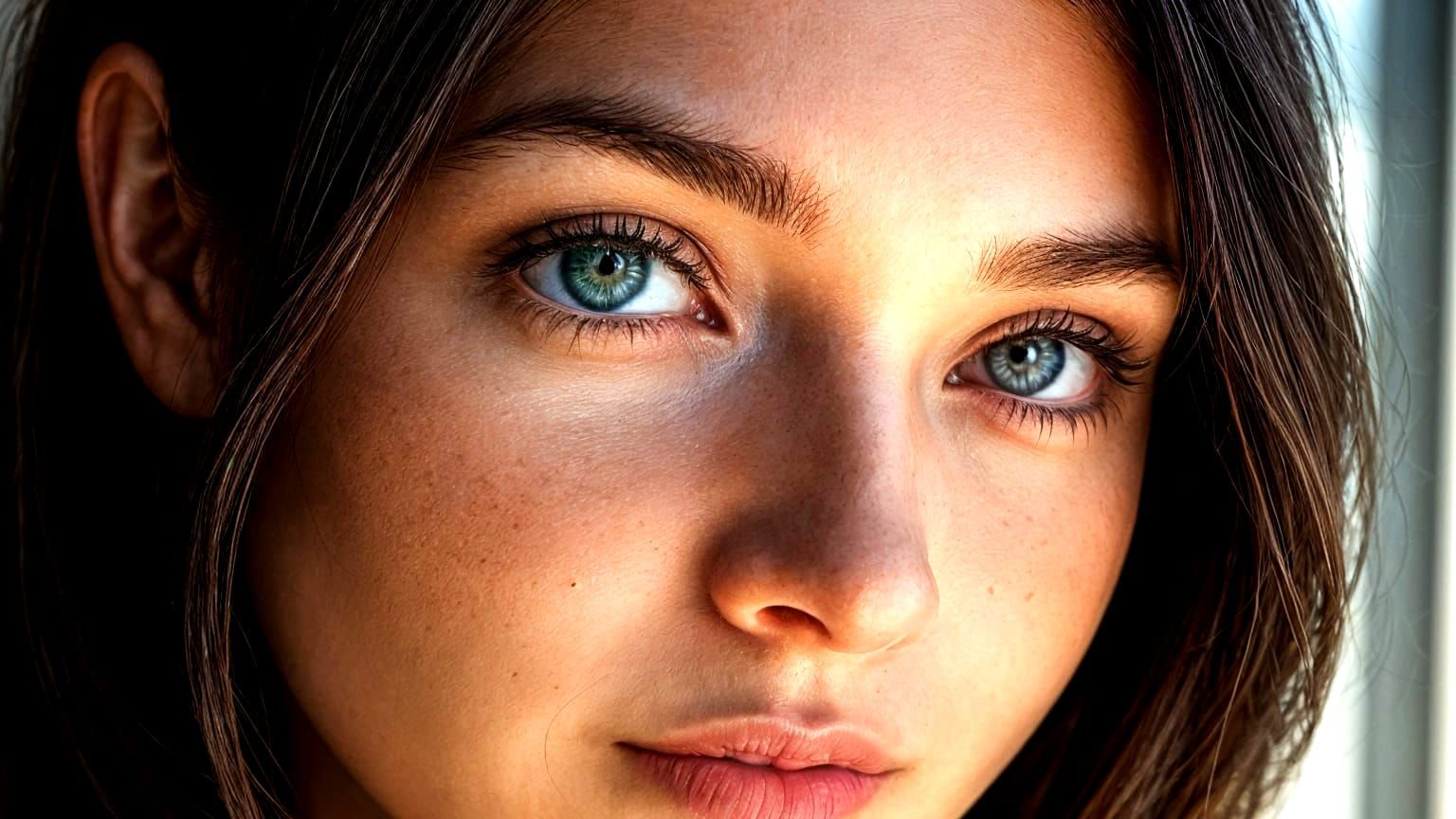 Young Woman Portrait with Soft Natural Light