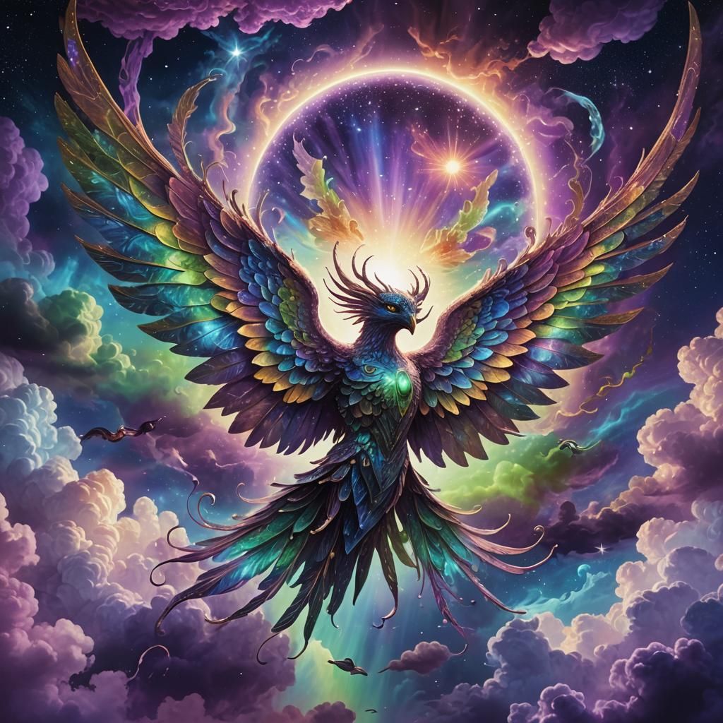 Iridescent Being in Cosmic Astral Realm