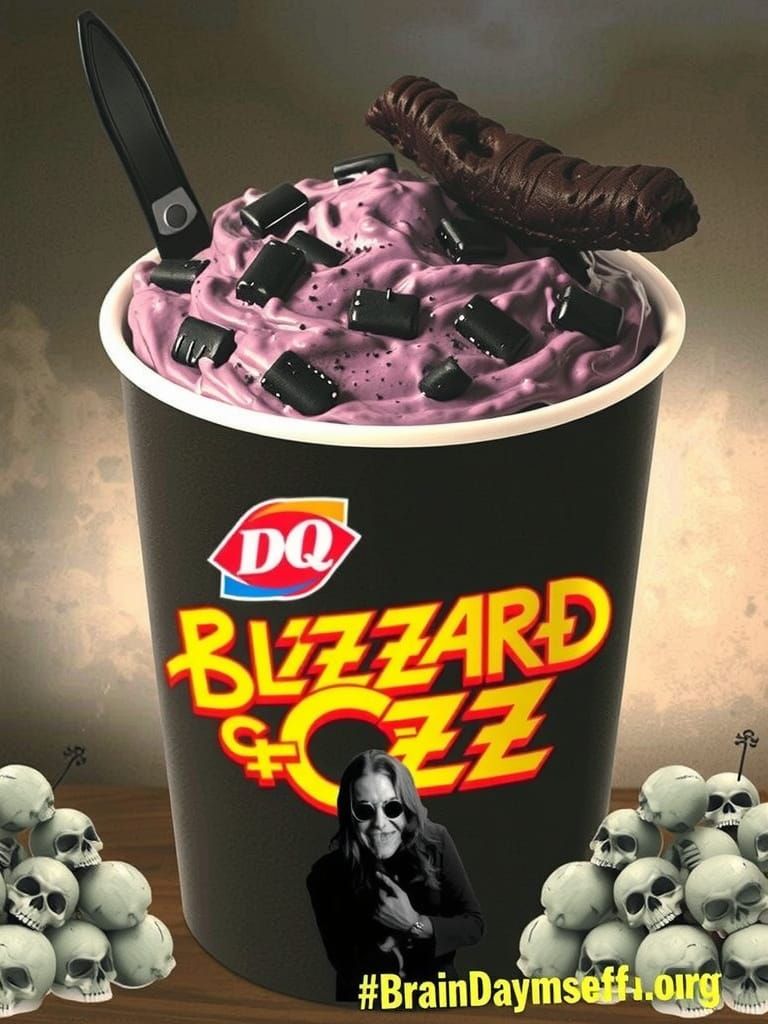 Ozzy Osbourne Inspired Blizzard in Vibrant Digital Art