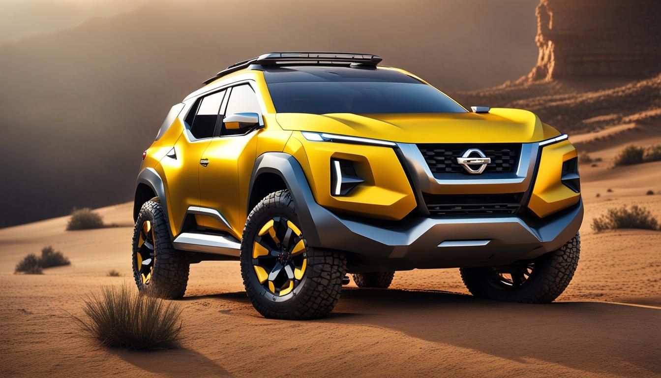 Futuristic 2024 Nissan Xterra Concept in Yellow