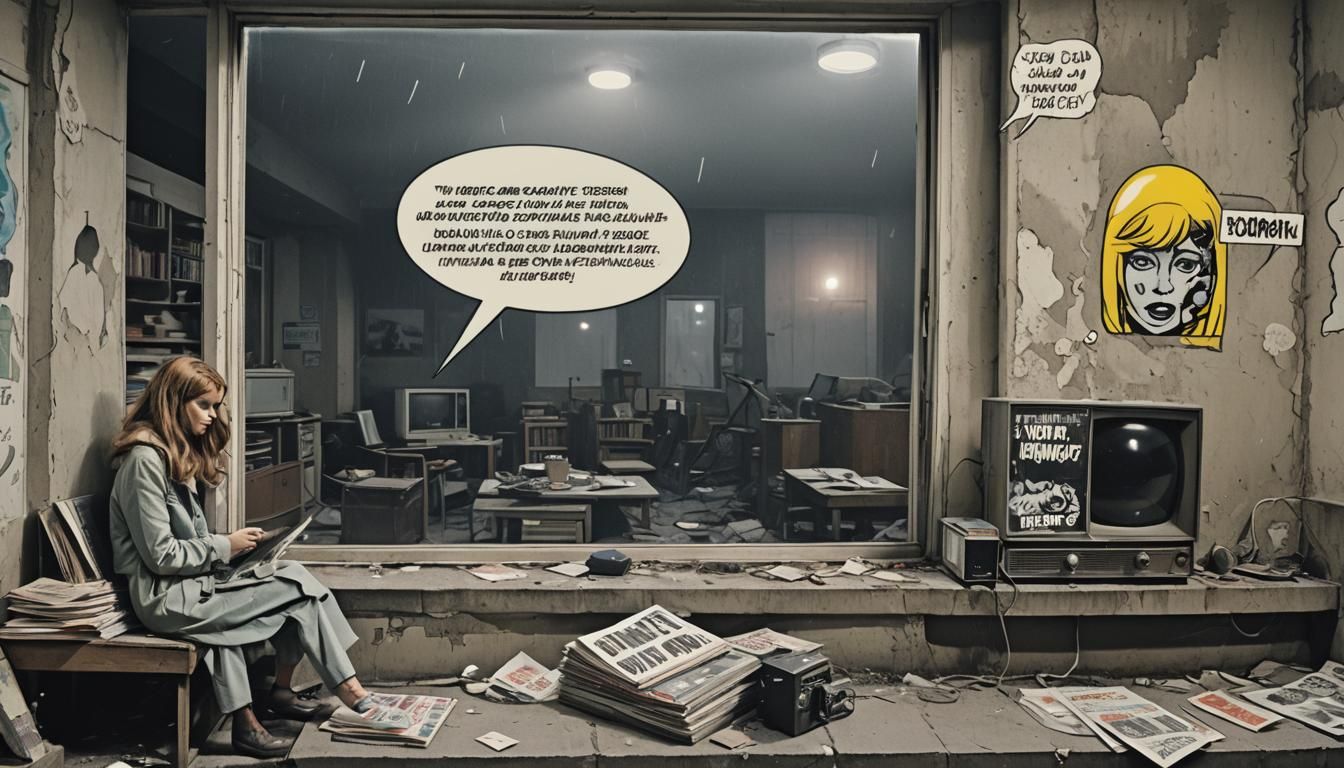 Retro Comic Book Scene in Chernobyl, Mark Brooks Style