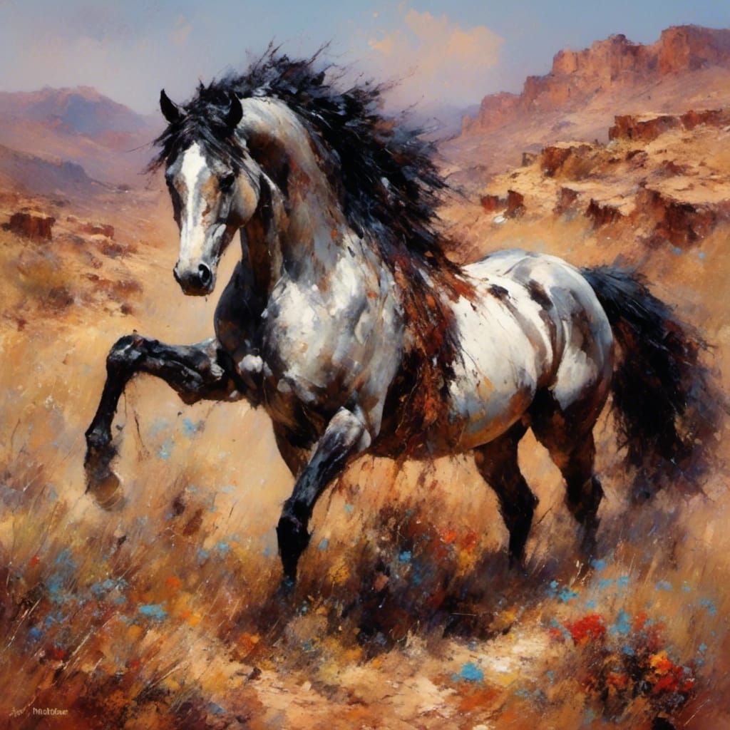 Detailed Image of a Horse Using LoRA Model