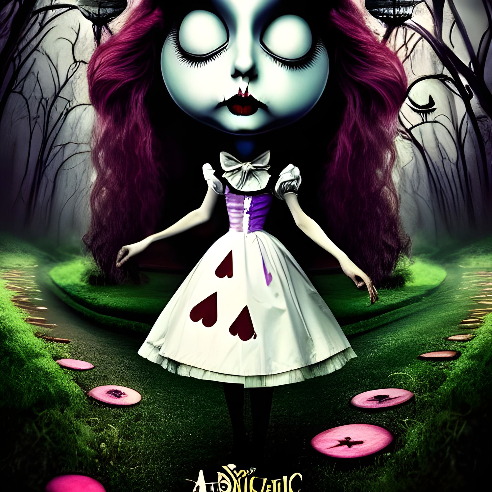 Alice in Wonderland in Tim Burton Style