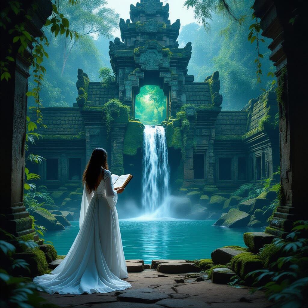 Hidden World Waterfall Revealed in Magic Book