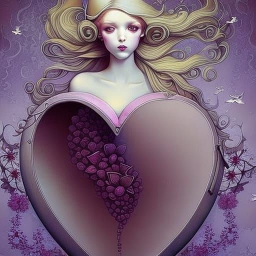 Girl in Heart Box: Surreal Art by Dittmann & Yerka