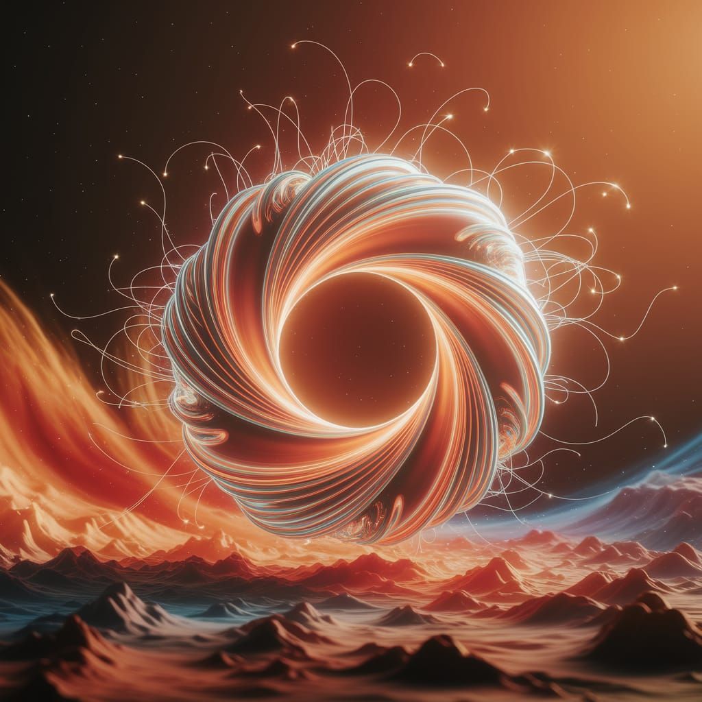 Vibrant Calabi-Yau Manifold in Ethereal 3D Render